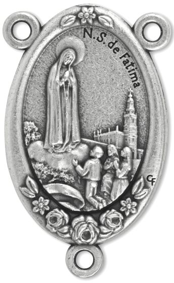  Our Lady of Fatima Soil Relic Center Piece - Large  1 7/16" (Minimum quantity purchase is 1)
