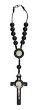 St Benedict Black Wood Bead Auto Rosary *  (Minimum quantity purchase is 1)