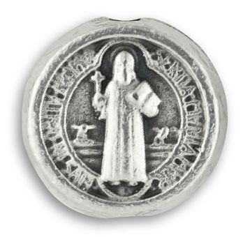 St Benedict Medal Rosary Beads (pkg 12 beads) - 6 mm Round, Made in Italy  *  (Minimum quantity purchase is 1)