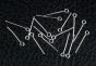 Eye Pins 0.6 x 15 mm - Italian Silver Oxidized - 360 pcs  * (Minimum quantity purchase is 1)