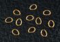    Jump rings - gold finish oval - 4 mm x 5 mm diameter by 0.6 mm thick - 250 pcs     (Minimum quantity purchase is 1)