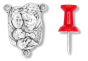 Holy Family Rosary Center - 1" Silhouette Silver Oxidized, Made in Italy * (Minimum quantity purchase is 2)