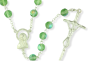 AB Light Green 7mm Glass Bead Rosary - 20.5" *  (Minimum quantity purchase is 1)