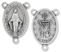   Miraculous Medal Oval Rosary Center - 1 inch  LATIN   (Minimum quantity purchase is 2)