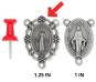 Ornate Miraculous Medal Center - 1 1/4"   (Minimum quantity purchase is 2)