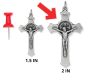  St. Benedict Flared Edge Crucifix 2 inch   (Minimum quantity purchase is 1)