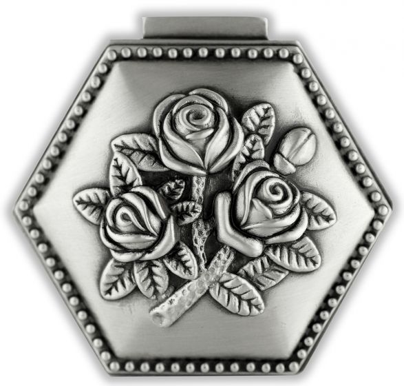  Metal Rosary Box with Floral Relief *  (Minimum quantity purchase is 1)  