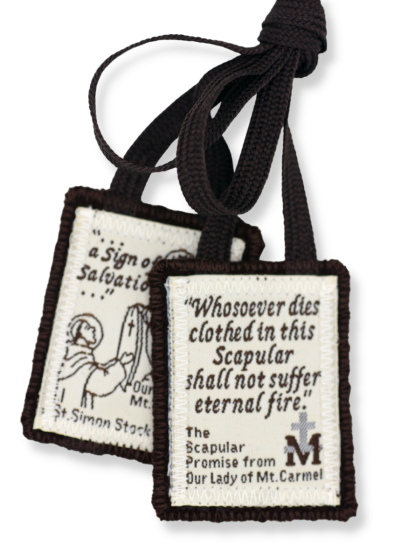 Traditional Brown Scapular - Extra Stitching - 100% Wool - MADE IN USA  (Minimum quantity purchase is 1)
