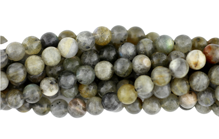   Laborite Gray Gemstone Beads, 6mm - Pkg 60   (Minimum quantity purchase is 1)