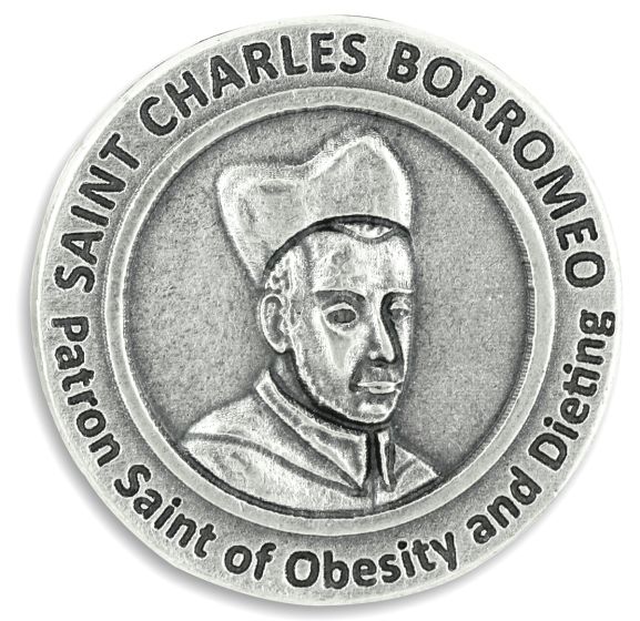  Saint Charles Borromeo Pocket Token - Patronage: Obesity and Dieting (Minimum quantity purchase is 1)