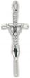 JPII Papal Crucifix - 1.75", Silver Ox  *  (Minimum quantity purchase is 3)