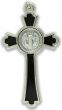   St. Benedict Flared Edge Crucifix,  - 3 1/8", .48 CM Thick - Black    