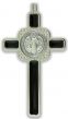  St Benedict Crucifix Pendant Black Enamel Posts- 3"  