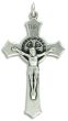  St Benedict Flared Edge Crucifix Pendant - 3 inch with booklet      (Minimum quantity purchase is 1)