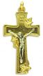  Lily of the Valley Two Tone Crucifix - 2"   (Minimum quantity purchase is 1)