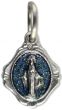  Miraculous Medal  with Blue Inlay - 9/16 inch    (Minimum quantity purchase is 3)