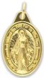  Miraculous Medal - English Gold Plated 1 inch    (Minimum quantity purchase is 3)