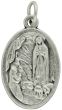   Our Lady of Lourdes Medal - Die-Cast Italian Silver Plated 1 inch (Minimum quantity purchase is 3)