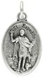   St Espedito Medal - Silver Oxidized Die-Cast -1"  Made In Italy (Minimum quantity purchase is 3)
