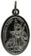 St Michael & Guardian Angel Medal (Catholic Protection) – 1" Oval Gunmetal, Made in Italy * (Minimum quantity purchase is 2)