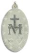   XXL Miraculous Medal LATIN  with Blue Enamel die-cast Italian - 3 1/2 in. (Minimum quanity to purchase is 1)