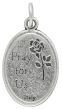St Faustina / Pray for Us Medal - Silver Oxidized Die-Cast - 1"  Made In Italy (Minimum quantity purchase is 3)