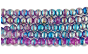  Accented Glass Crystal Beads, Pink, Blue, Silver - Pkg. 60  *  (Minimum quantity purchase is 5)