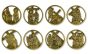Stations of the Cross Round Plaque Set for Custom Displays – 14 Plaques, 1 1/8" Bronze Plated, Made in Italy * (Minimum quantity purchase is 1) 