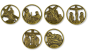 Stations of the Cross Round Plaque Set for Custom Displays – 14 Plaques, 1 1/8" Bronze Plated, Made in Italy * (Minimum quantity purchase is 1) 