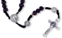  St Benedict Rosary Necklace with 6mm Black Wood Beads - 16" - Closeout Sale *  (Minimum quantity purchase is 1) 