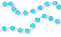  Aqua Blue AB Tin Cut Crystal Rosary, 8 mm Beads - 21" Made in Italy    (Minimum quantity purchase is 1) 
