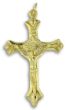 Sunburst Leaf Crucifix – 1 7/8" Gold Plated, Made in Italy  * (Minimum quantity purchase is 1)
