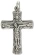 Holy Trinity Crucifix - 1 1/8" Silver Oxidized, Made in Italy  (Minimum quantity purchase is 1)