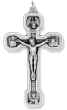 Large Stations of the Cross Crucifix - 2.5" Silver Oxidized, Made in Italy *    (Minimum quantity purchase is 1)