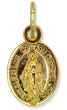 Miraculous Medal in Latin – 1/2" Oval Gold Plated, Made in Italy * (Minimum quantity purchase is 3)