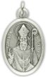  Saint Kevin Patron Saint  Medal - Italian Silver OX 1 inch (Minimum quantity purchase is 2)
