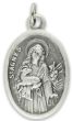  St Agnes / Pray For Us Medal - Italian Silver OX 1 inch (Minimum quantity purchase is 2)