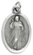 Divine Mercy Jesus / Jesus Yo Confio En Ti Medal - Italian Silver OX 1 inch  (Minimum quantity purchase is 2)