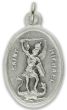   St Michael / Pray For Us Medal  - Italian Silver Oxidized - 1"  (Minimum quantity purchase is 1)