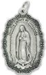  Our Lady of Guadalupe / Divine Mercy Jesus with Rose Border in Spanish - 1 3/4"   (Minimum quantity purchase is 1)