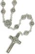  St Benedict Image Metal Bead Protection Rosary  