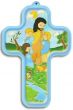   Picture Cross on Wood - Jesus with Children  