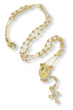 Rosary Necklace in a Bottle, Gold Tone with Miraculous Medal Center - 12"  (Minimum Qty Purchase is 1)