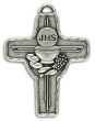 First Communion Cross Pendant – 1 3/4” Silver Oxidized, Made in Italy  (Minimum quantity purchase is 1)