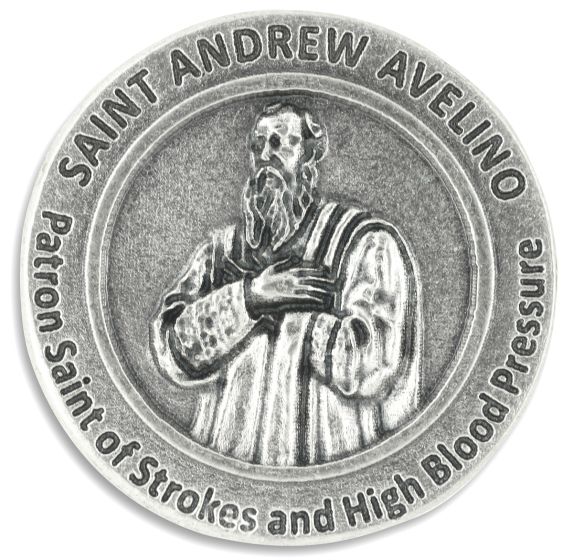  Saint Andrew Avelino Pocket Token - Patronage: Strokes & Blood Pressure (Minimum quantity purchase is 1)
