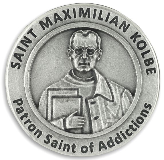  Saint Maximilian Kolbe Pocket Token - Patronage: Addiction (Minimum quantity purchase is 1)