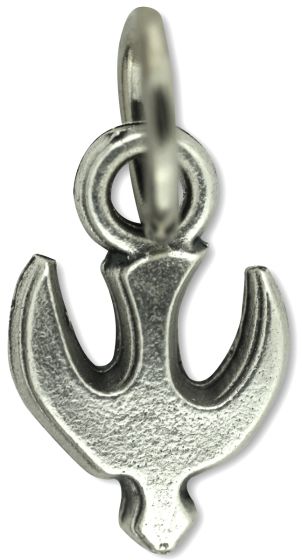 Holy Spirit Dove Shape Medal - 1/2" Silver Oxidized, Made in Italy * (Minimum quantity purchase is 5)