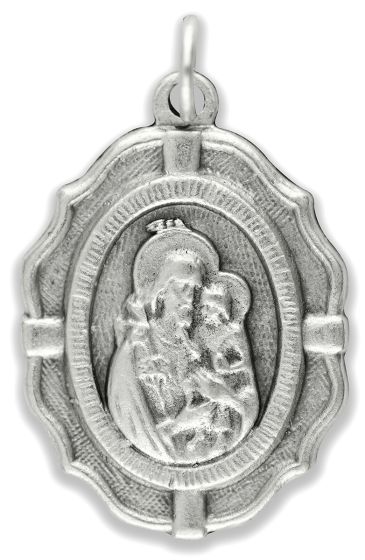 Large St Joseph Medal with Unique Border - 1 1/4"  (Minimum quantity purchase is 1)