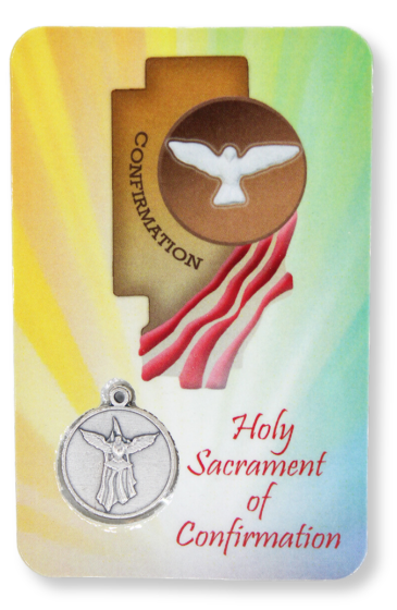 Confirmation Prayer Card with Medal *  (Minimum quantity purchase is 1)