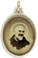  Padre Pio / Pray for Us Full Color Medal - 1"  (Minimum quantity purchase is 2)